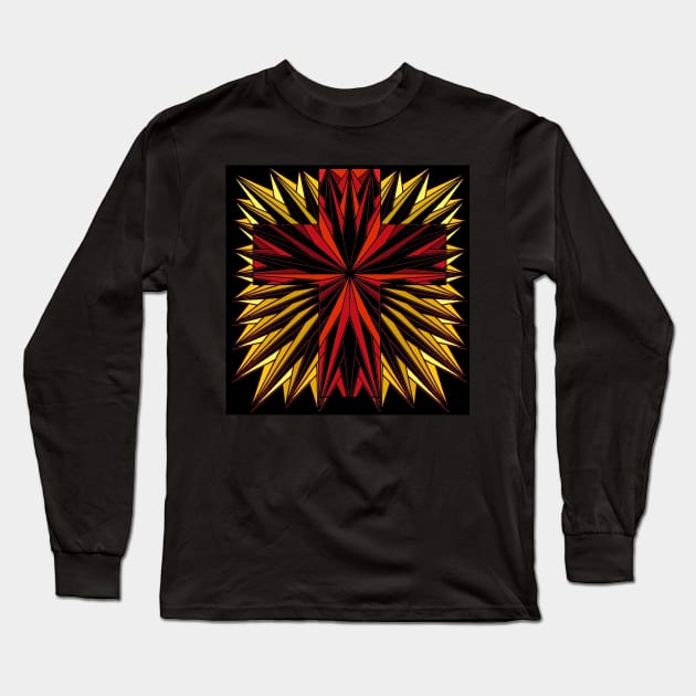 The cross and explosion of light Long Sleeve T-Shirt by razorcitywriter